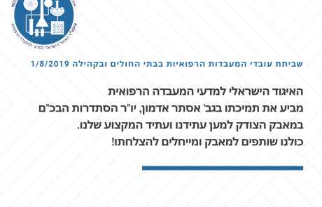 שביתת עובדי המעבדות הרפואיות | 1/8/2019